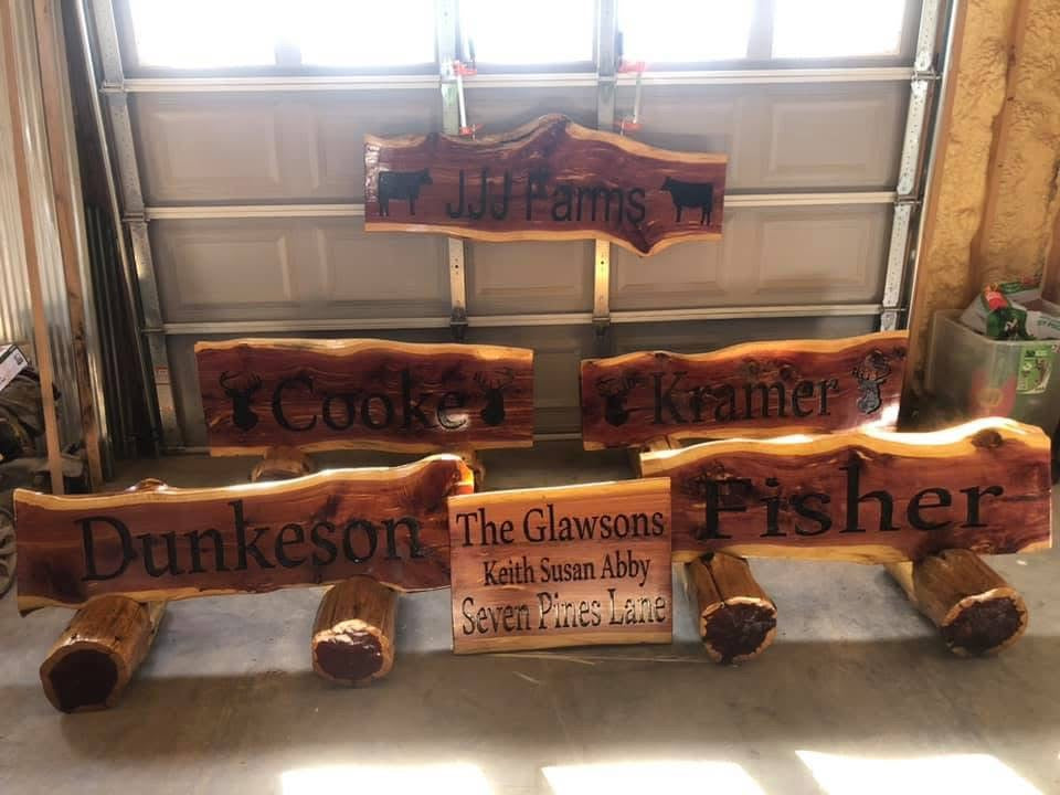 Outdoor Cedar Signs